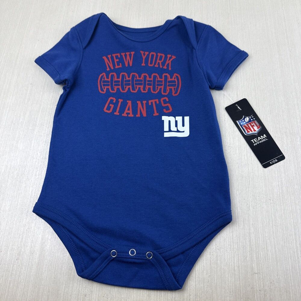 New York Giants Bodysuit 24 Mo Outfit NFL NWT Blue Football Team Apparel